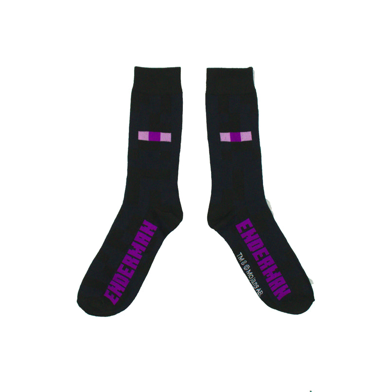 Minecraft Enderman Eyes Black Men's crew sock