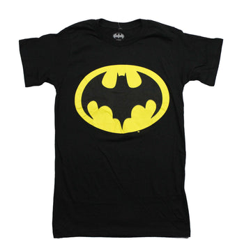 Batman Mens T-Shirt - Classic Retro Yellow Big Oval Logo