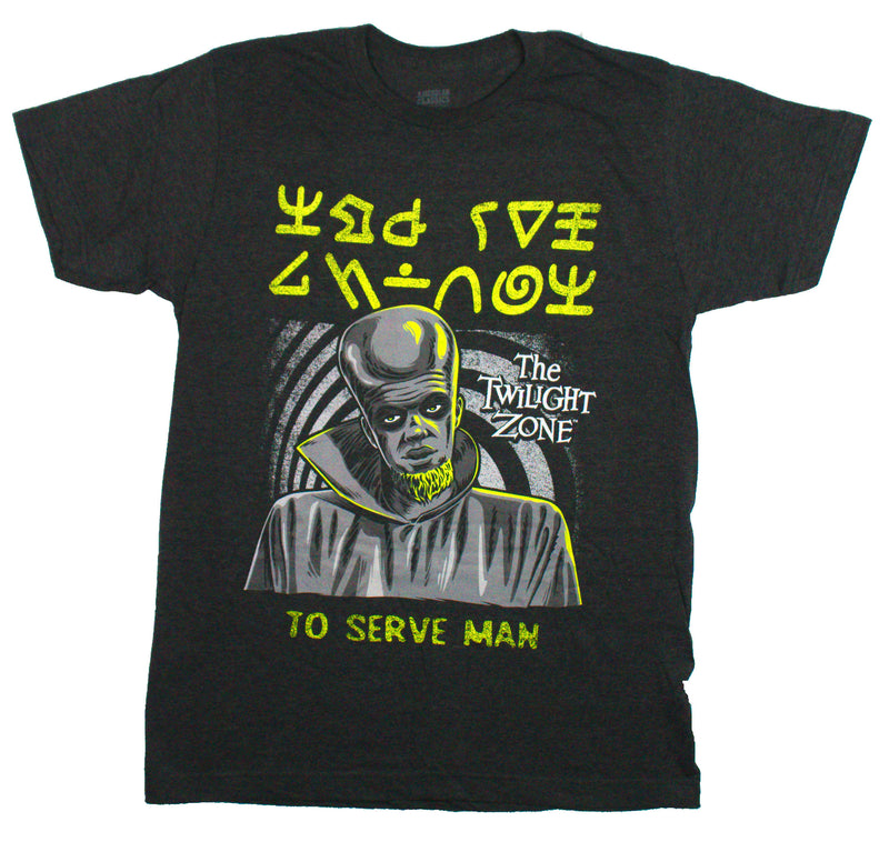 The Twilight Zone Mens T-Shirt - Alien To Serve Man Below