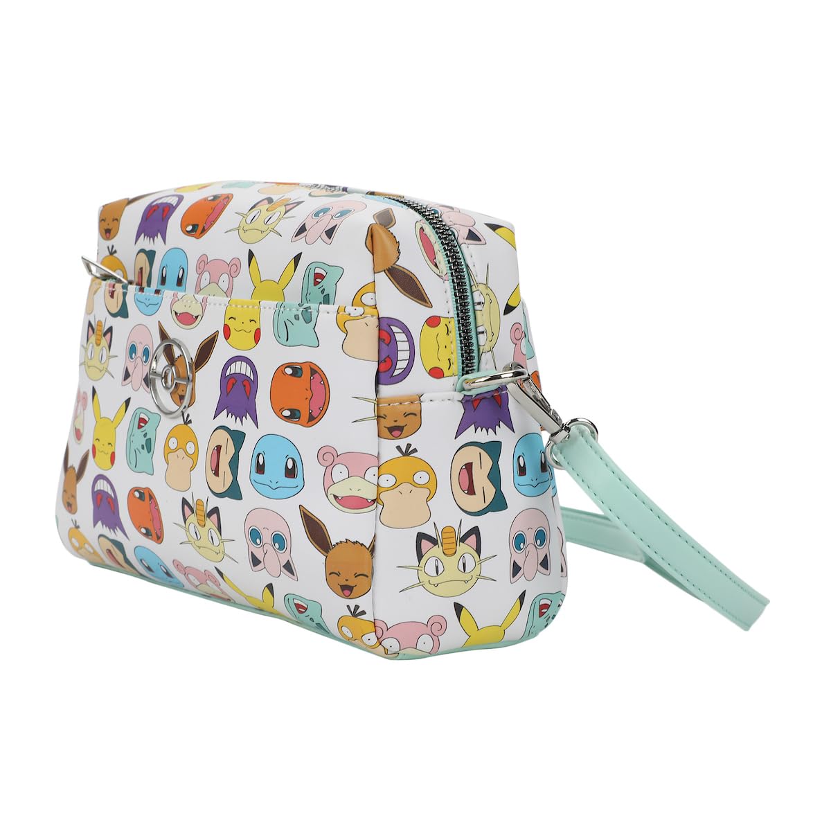 Bioworld Pokemon First Generation Faces Women's White Crossbody Handbag