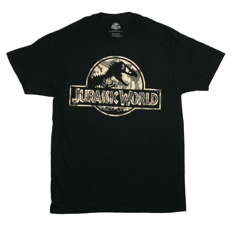 Jurassic World Mens T-Shirt - Park Style Camouflage Logo
