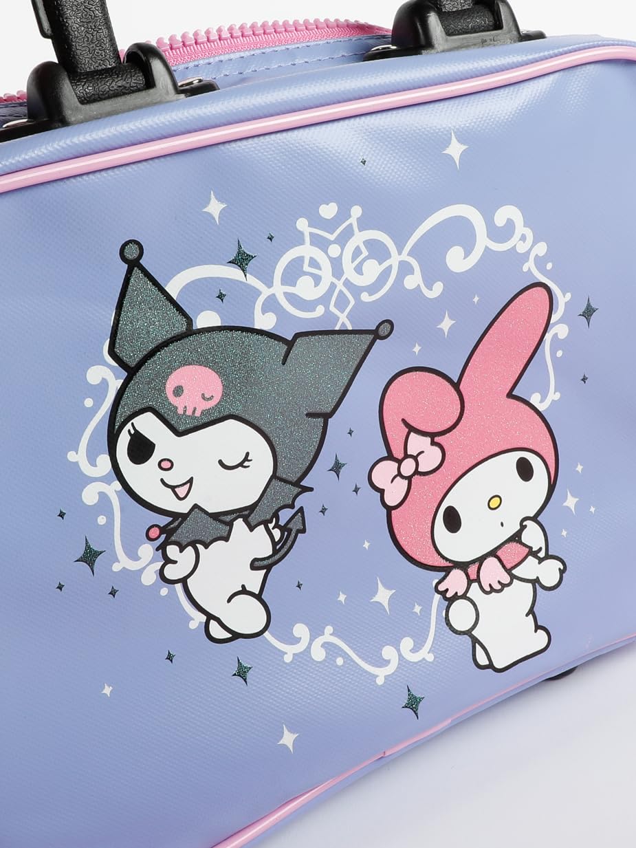 Bioworld Kuromi & My Melody Character Heart Blue Mini Crossbody Bag