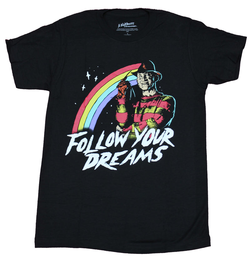 A Nightmare Elm Street Mens T-Shirt - Follow Your Dreams Rainbow