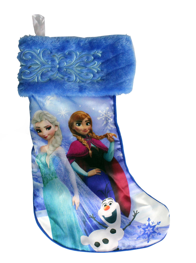 Disney Frozen Anna, Elsa & Olaf Blue Winter Wonderland Christmas Stocking