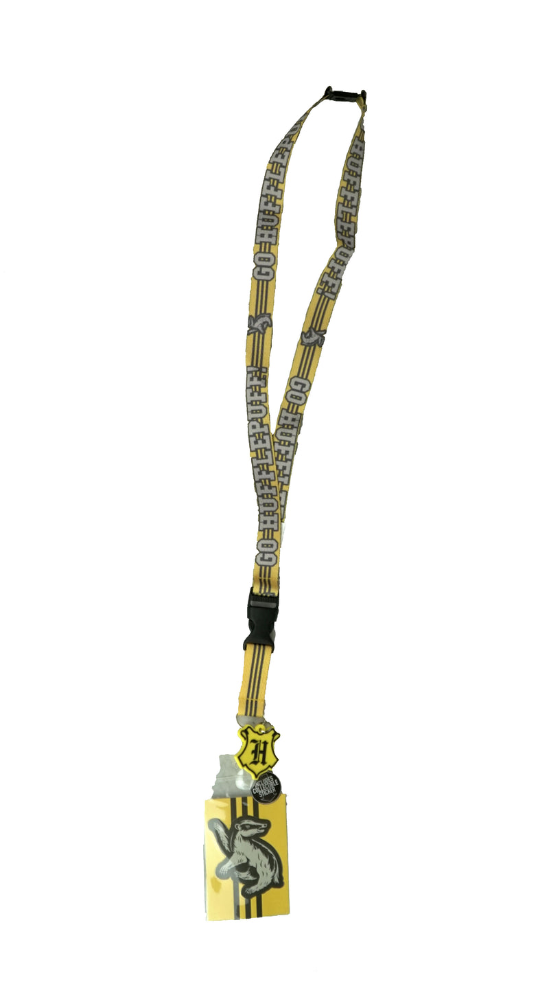 Harry Potter Hufflepuff Badger Lanyard with Collectible Charm and ID Holder