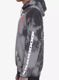 Official Crunchyroll Death Note Rules & Ryuk Dark Wash Tie Dye Hoodie