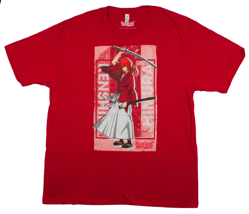 Rurouni Kenshin Mens T-Shirt - Kenshin Himura Posing with Sword