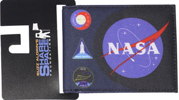 Nasa Buzz Aldrins Share Space Foundation Bifold Canvas Wallet