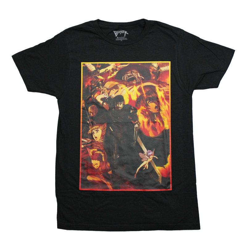 Berserk Mens T-Shirt - Golden Group Firery Key Art - Inmyparentsbasement.com