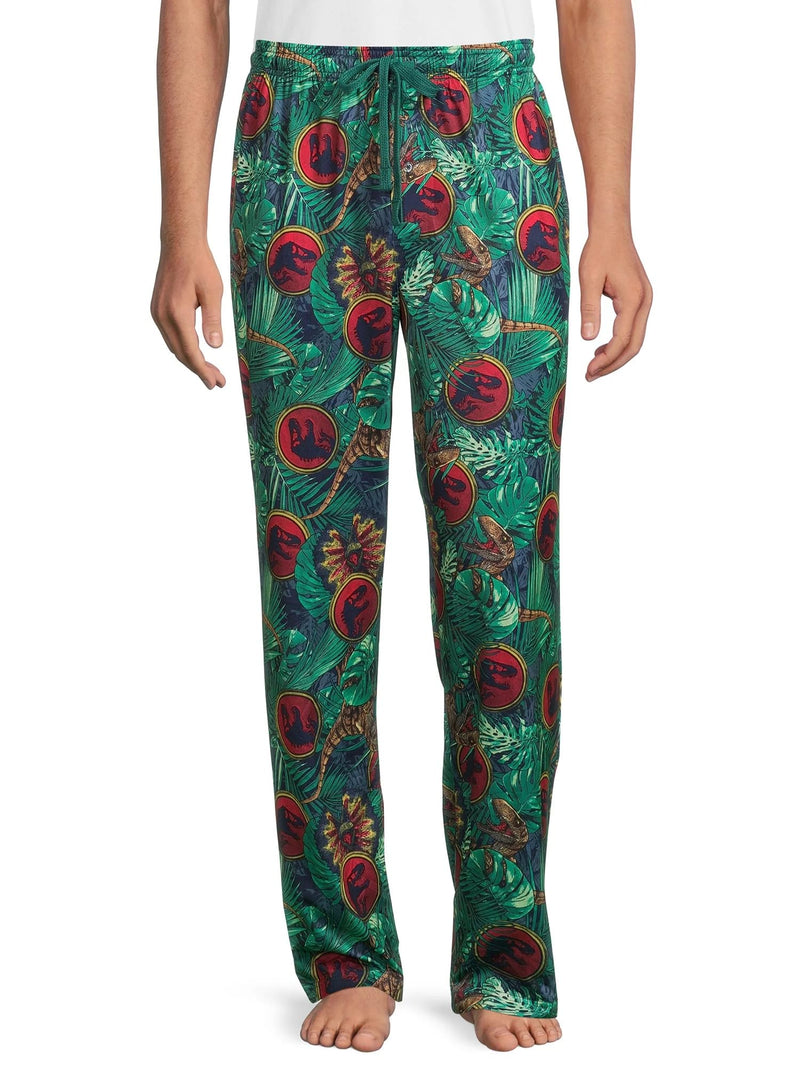 Jurassic Park World Men's Logo Jungle Raptor Sleep Pajama Pants - Inmyparentsbasement.com