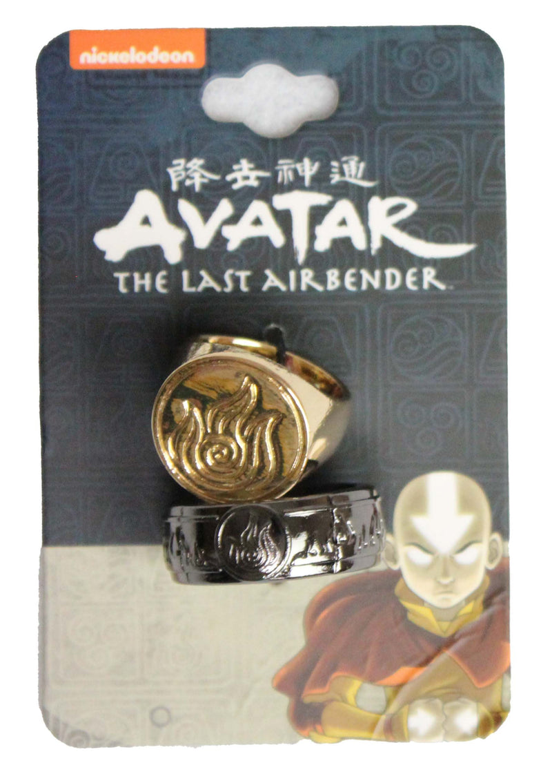 Avatar the Last Airbender 8 Zinc All 4 Nations Ring Sets Sizes 7 And 8