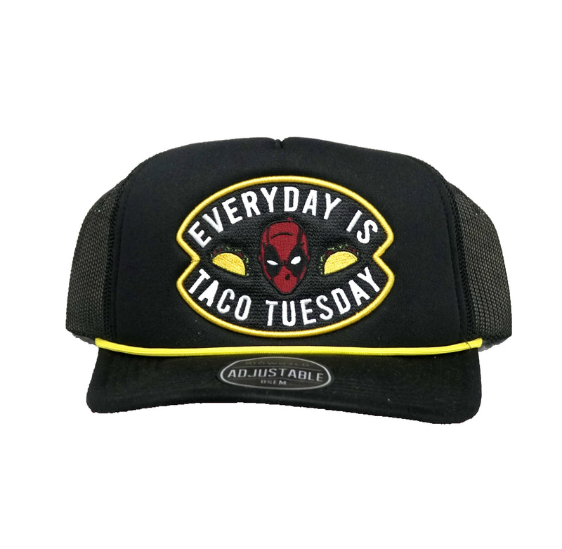 Deadool Mens Trucker Baseball Cap Braid Hat Everyday is Taco Tuesday.