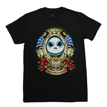 Nightmare Before Christmas Mens T-Shirt -  Jack Skellington Tattoo Design