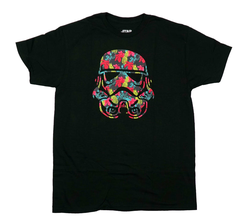 Star Wars Mens T-Shirt - Darth Vader Flowers Embedded in Helmet