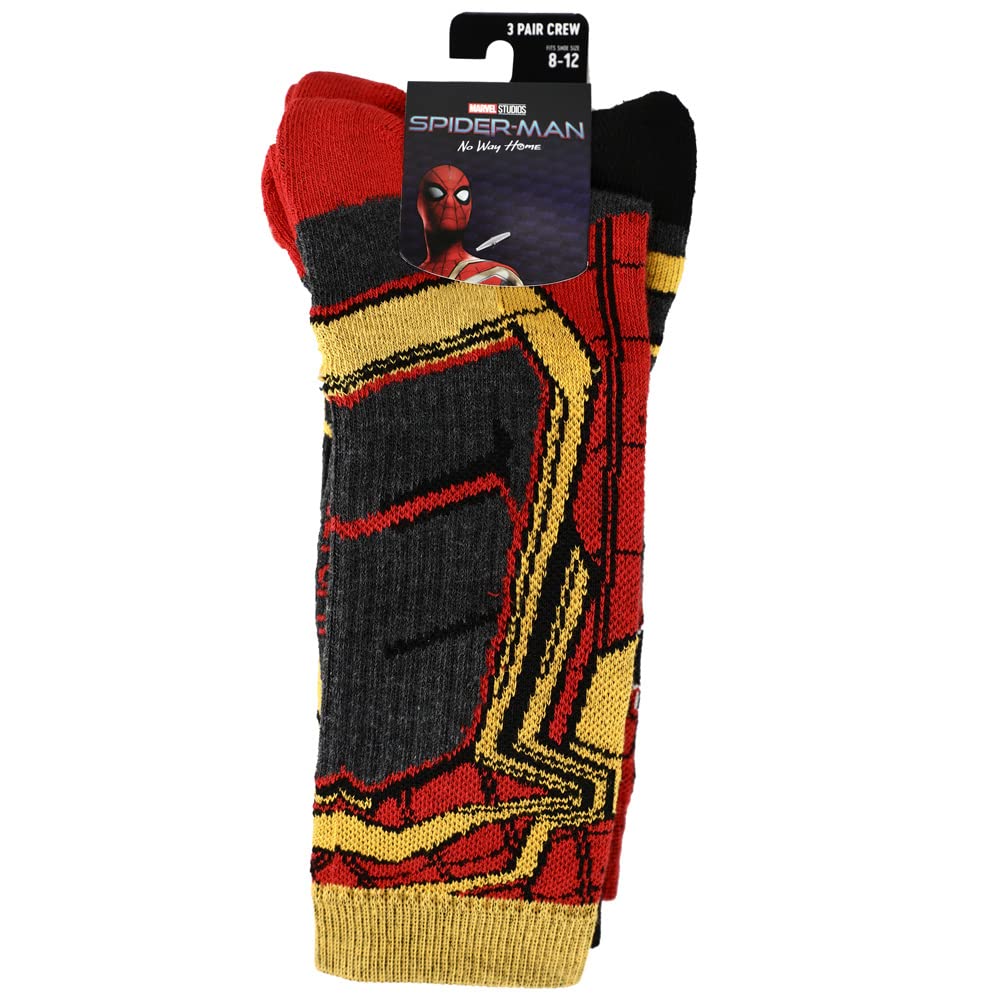 Bioworld Spider-Man: No Way Home Three Pairs of Men’s Crew Socks