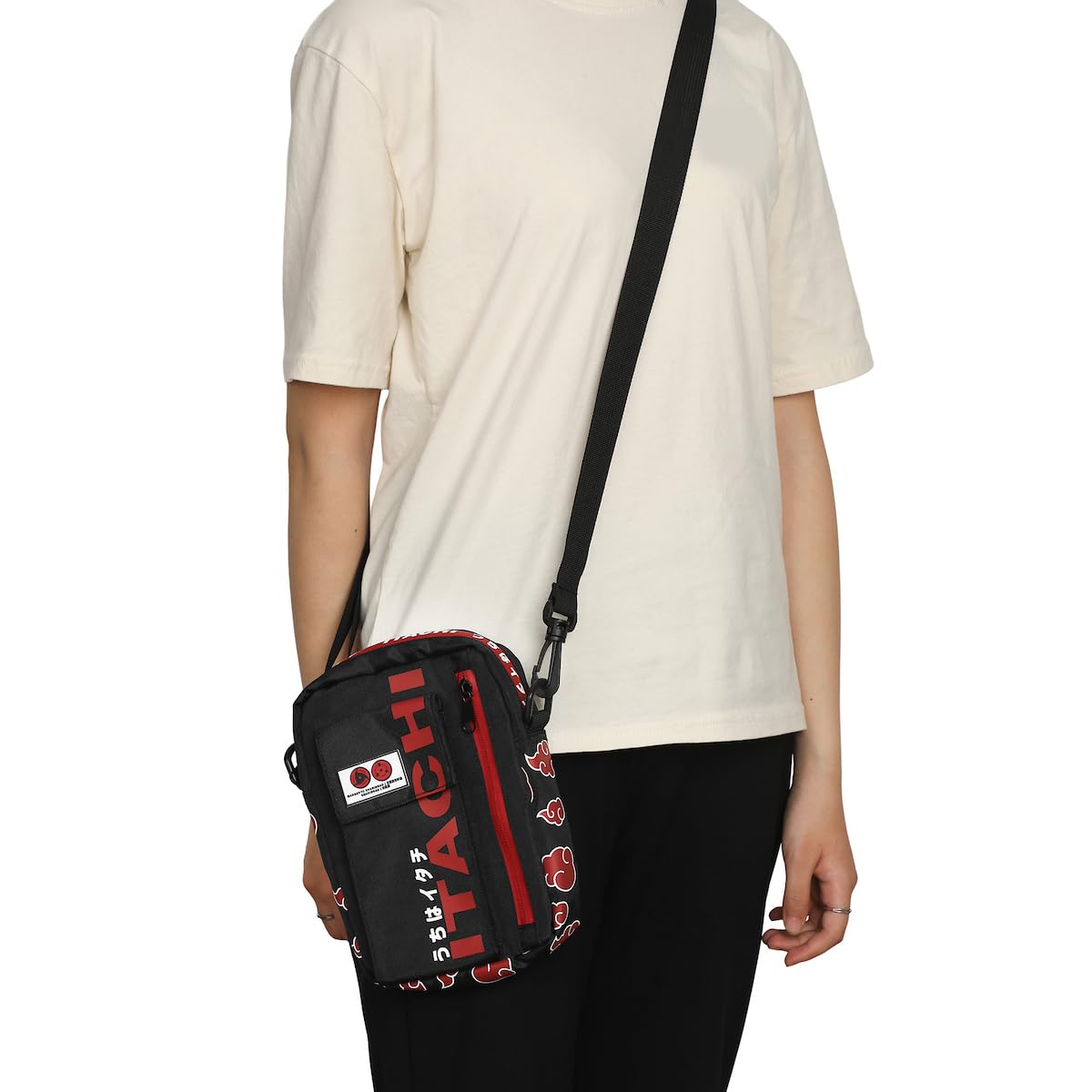 Bioworld Naruto Shippuden Itachi Unisex Adult Black Mini Messenger Bag