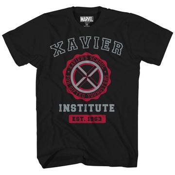 X-Men Marvel Men's T-Shirt  - Professor Xavier Institute Logo Classic Design