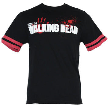 The Walking Dead Mens T-Shirt - Ringer Style Sleeves Show Logo