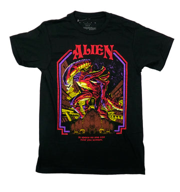 Alien Mens T-Shirt - Colorful In Space No One Can Hear You Scream