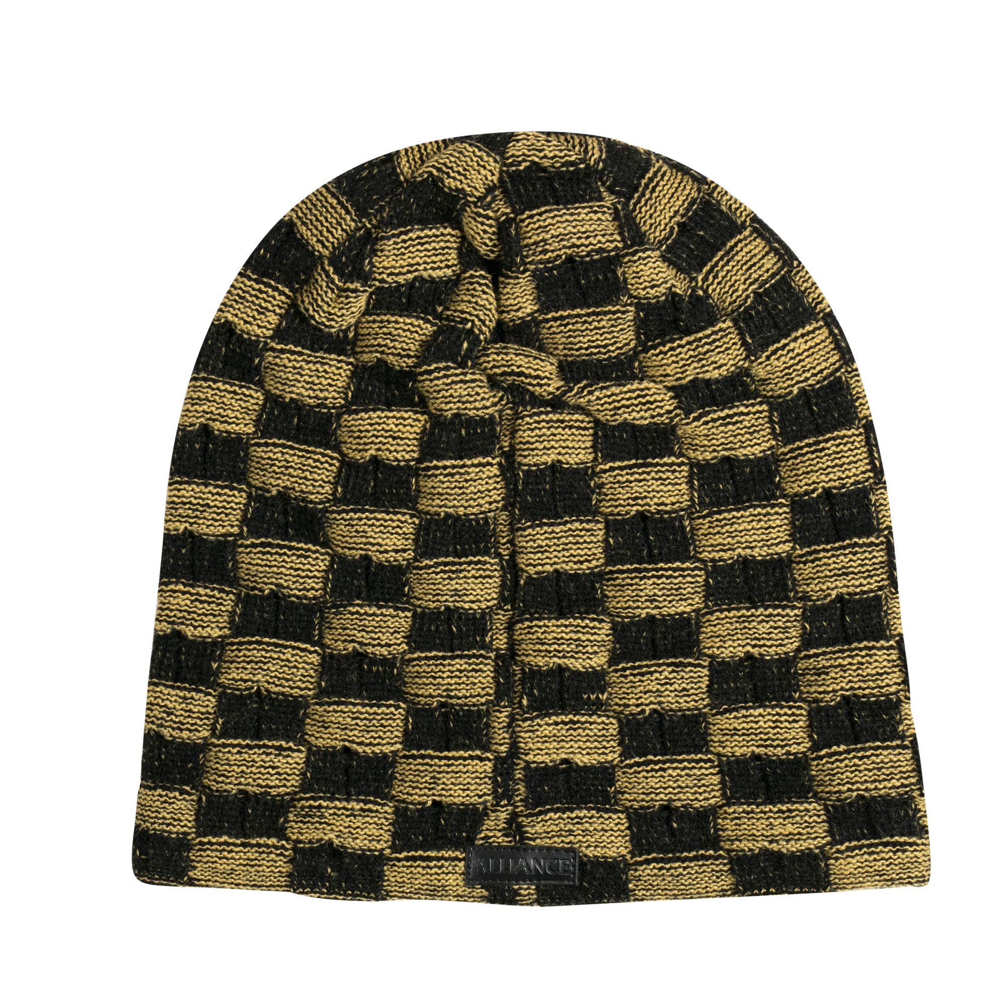 JINX World of Warcraft Alliance Two-Tone Slouchy Knit Beanie, Black/Gold, One Size