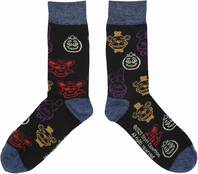 Bioworld Five Nights at Freddy's Adult Casual Crew Socks (Pack of 5)