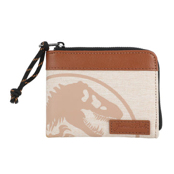 Bioworld Jurassic Park Khaki Logo L-Zip Wallet