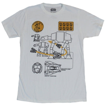 Star Wars Mens T-Shirt - Take Down an At-At With A Snowspeeder