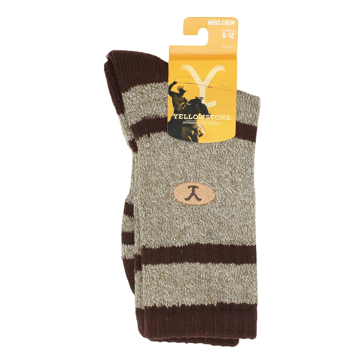 Bioworld Yellowstone Logo Men's Athletic Camping Crew Socks
