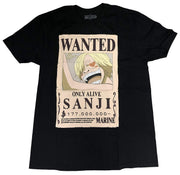 One Piece MensT-Shirt - Officially Licensed Sanji Bounty Wanted Poster - Inmyparentsbasement.com