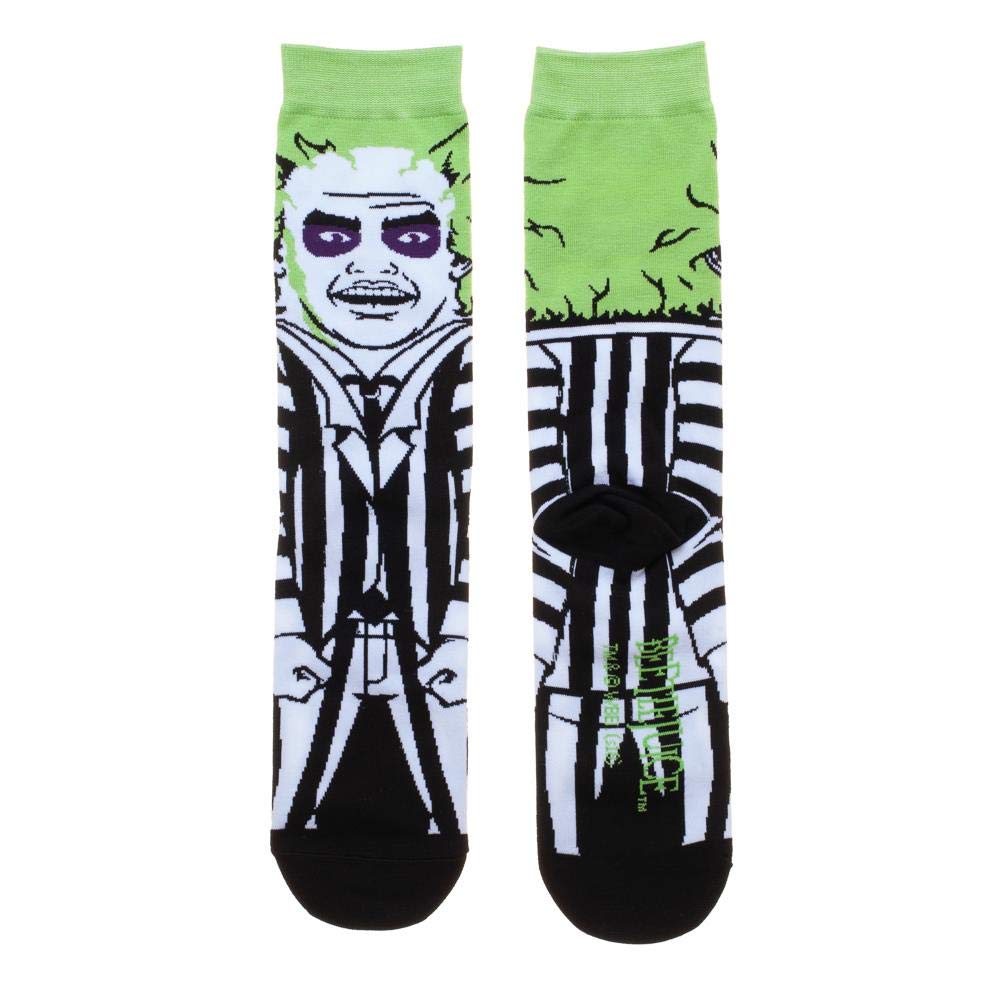 Bioworld Beetlejuice 360 Men's Character Crew Socks