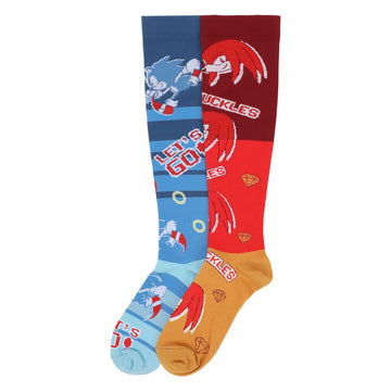 Bioworld Sonic the Hedgehog Sonic and Knuckles Athletic Compression Socks