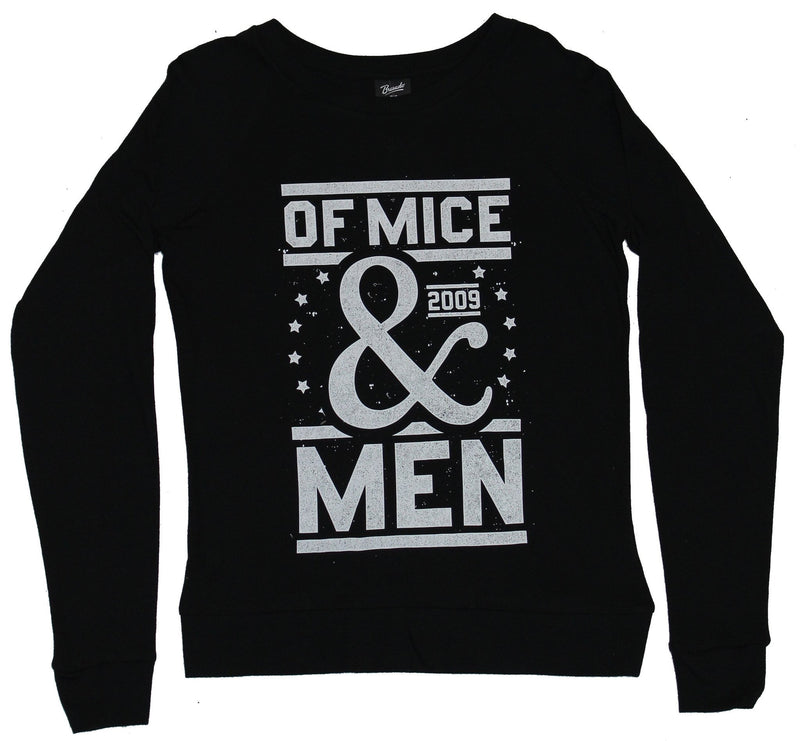 Of Mice & Men Girls Juniors Long Sleeve  T-Shirt - 2009 Ampersand Word Logo