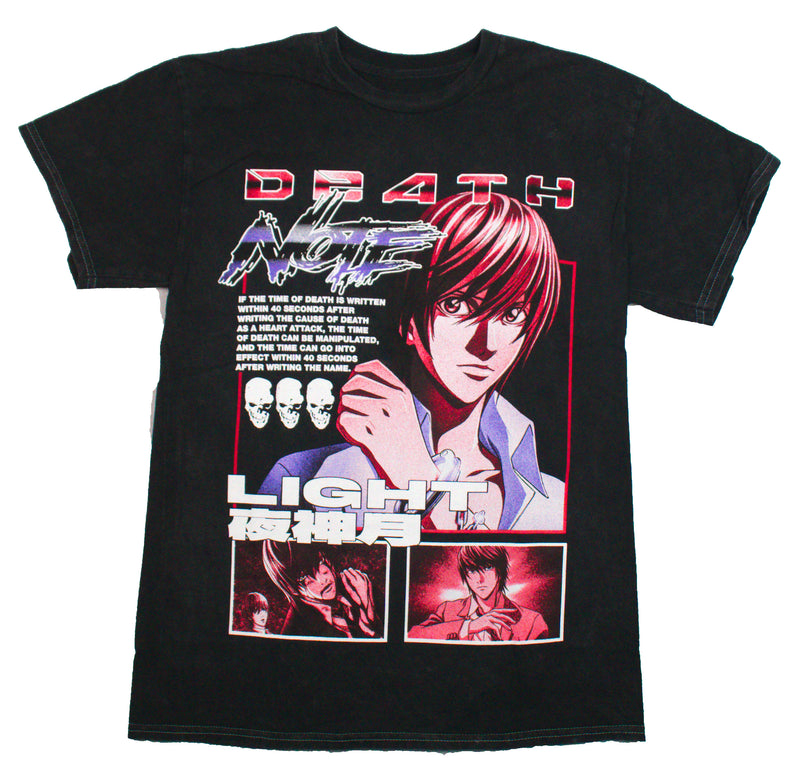 Death Note Mens T-Shirt - Light Along Time of Death Manipulation