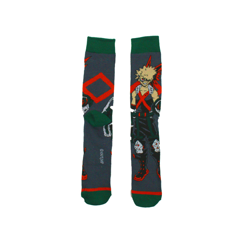 Bioworld My Hero Academia Katsuki Bakugo Men's Crew sock