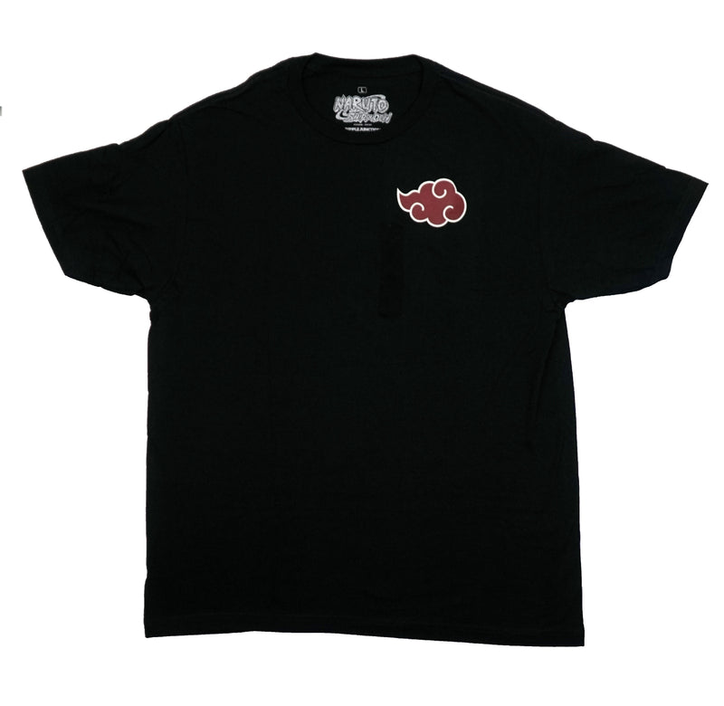 Naruto Shippuden Mens T-Shirt - Akatsuki Lapel Clouds Image
