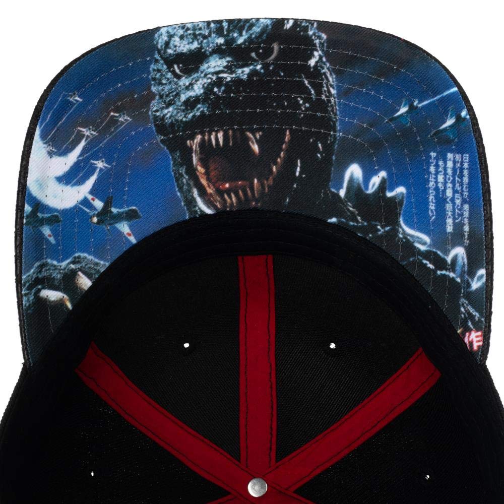 Godzilla The Lizard King Monster Black Snapback Hat for Men