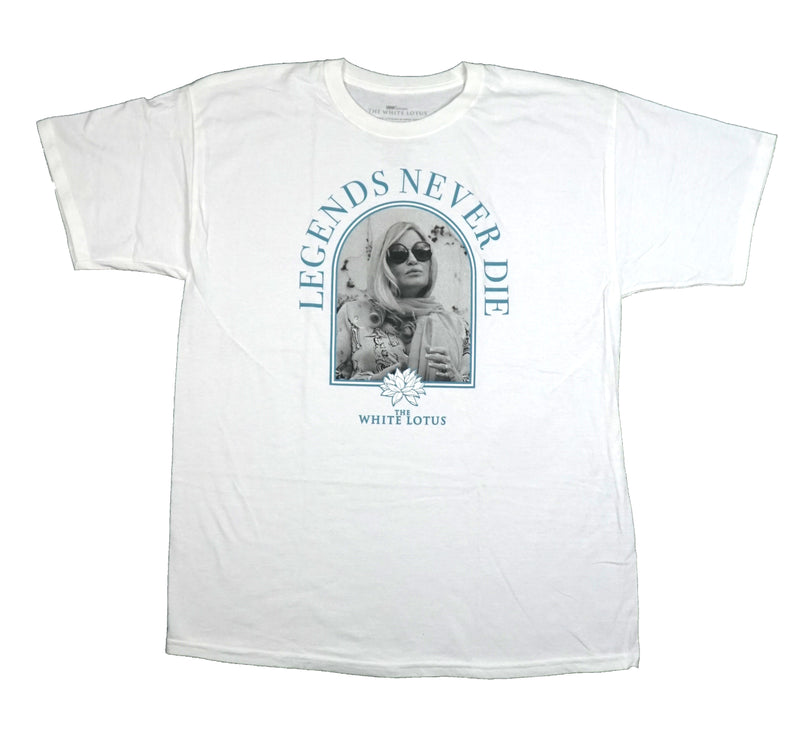The White Lotus Mens T-Shirt - Tanya McQuoid Legends Never Die
