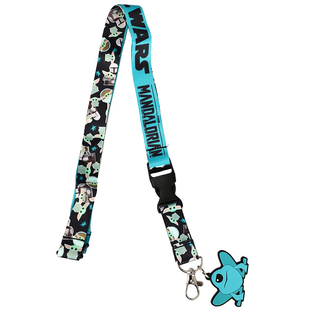Star Wars Grogu Lanyard Keychain Lapel Pin Novelty Box Gift Set