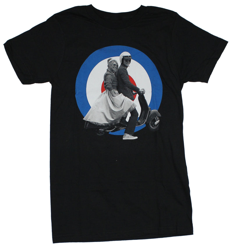 Doctor Who Mens T-Shirt - 10th Doctor and Rose Moped Target Shirt