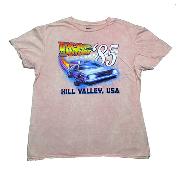 Back to the Future Mens T-Shirt - '85 DeLorean Hill Valley, USA