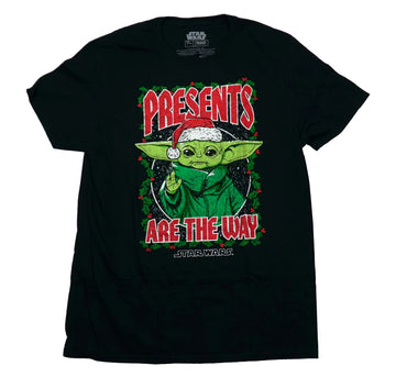 Star Wars  Mens T-Shirt - Presents Are the Way Grogu Image