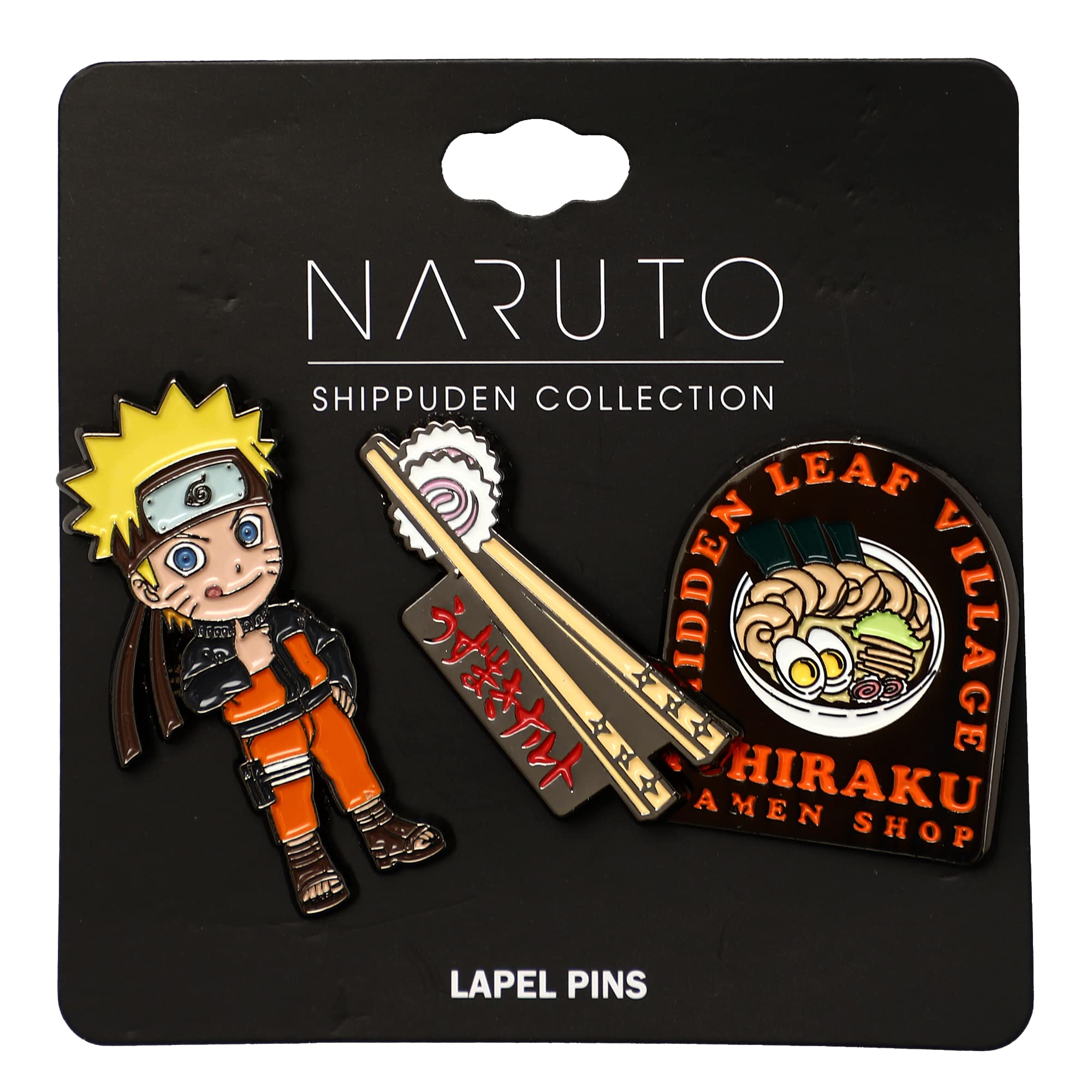 Naruto Shippuden Enamel Filled 3-Pack Lapel Pin Set