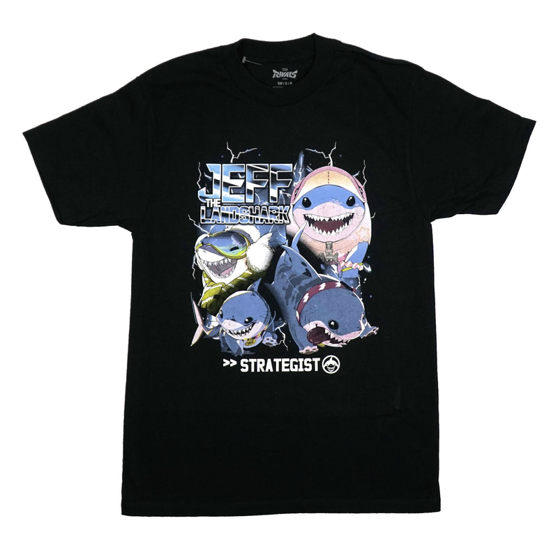 Marvel Rivals Mens T-Shirt -Jeff The Landshark Electrified Strategist