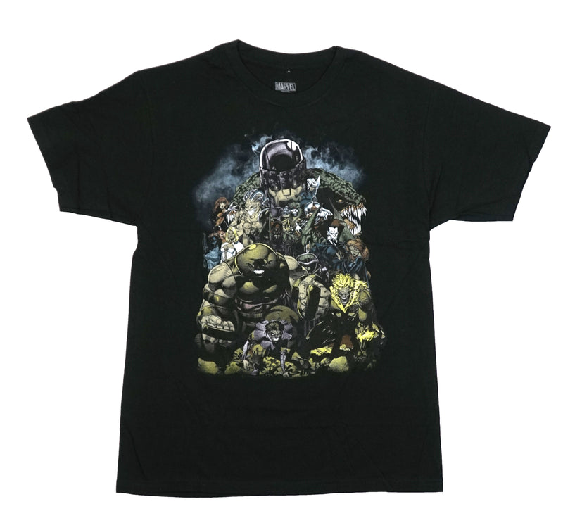 X-Men Mens T-Shirt - Cast of X-Villians In Fog