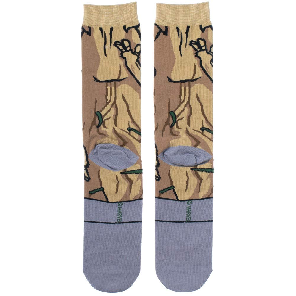 Bioworld Marvel The Avengers Groot 360-Degree Graphic Print Crew Socks