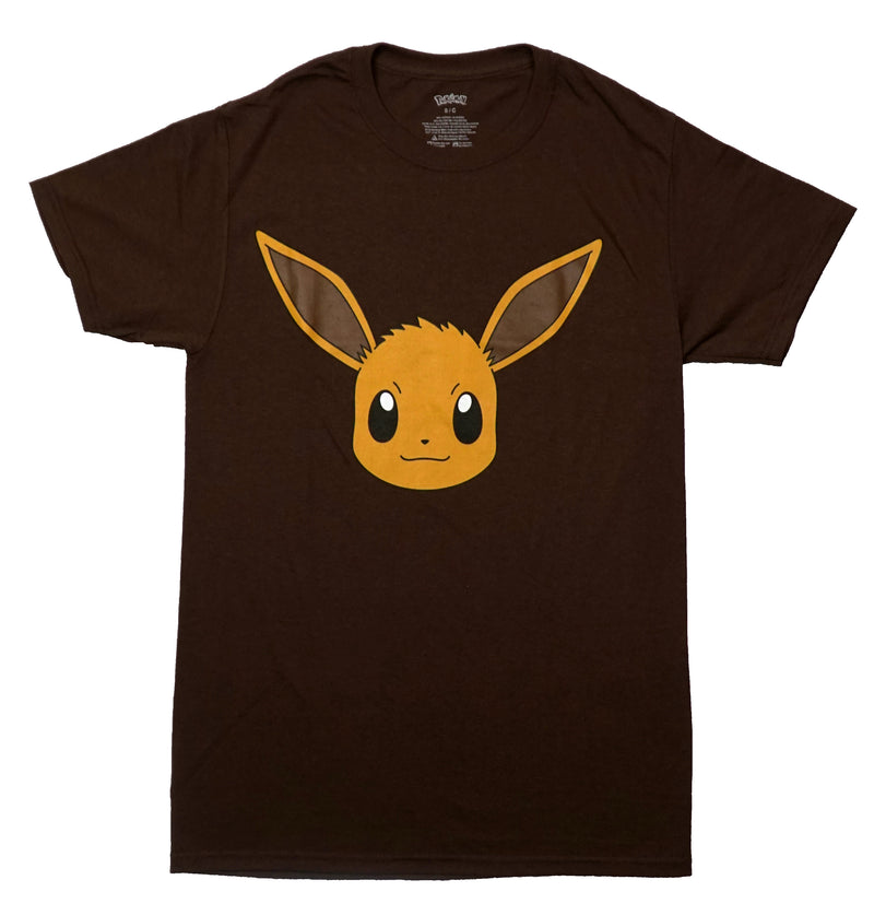 Pokemon Mens T-Shirt - Eevee Face Image - Inmyparentsbasement.com