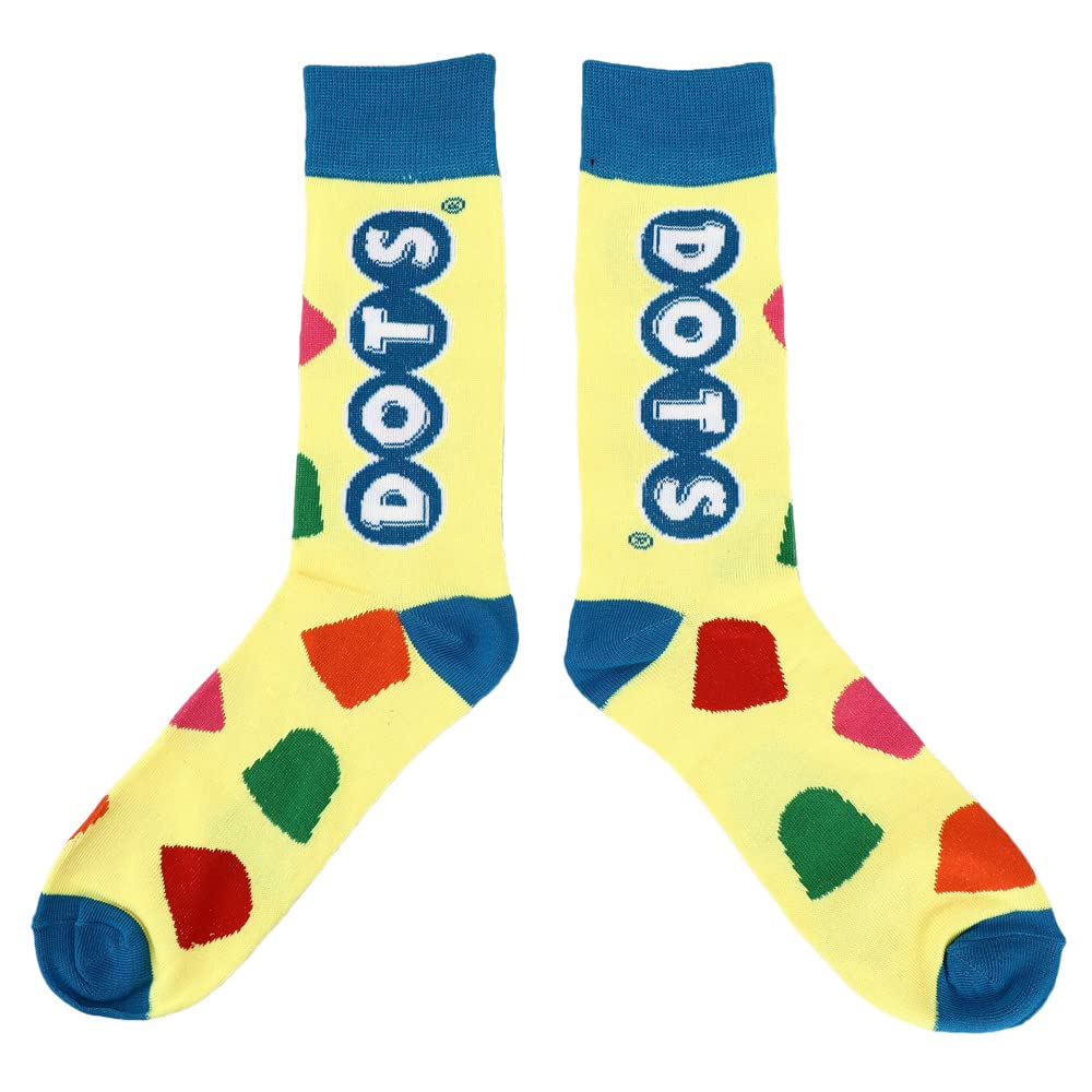 Bioworld Chocolate Tootsie Roll Pops Candy Labels Casual fun Crew Socks for Boys 5-Pack