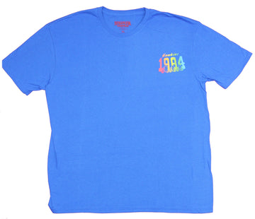 Stranger Things Mens T-Shirt - Hawkins 1984 Simple Rainbow Lapel Image