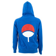 Ripple Junction Naruto Shippuden Adult Unisex Sasuke Symbol Funnel Neck Pull Over Fleece Hoodie Royal - Inmyparentsbasement.com