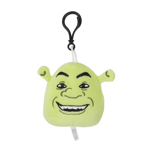 Bioworld Shrek Character Head 3.34" Plush Keychain/Bag Clip